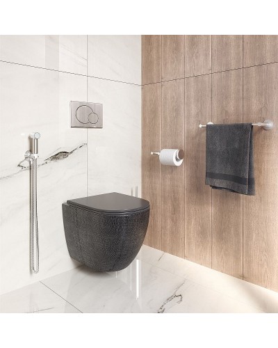 Унитаз Grossman GR-4455BBLS подвесной Черный глянцевый с сиденьем Микролифт