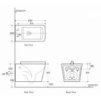 Унитаз Aquanet Tavr-W BW Rimless 287011 подвесной с сиденьем Микролифт