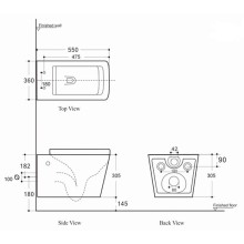 Унитаз Aquanet Tavr-W BW Rimless 287011 подвесной с сиденьем Микролифт