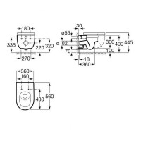 Унитаз Roca Meridian Rimless A34H240000 подвесной с сиденьем Микролифт