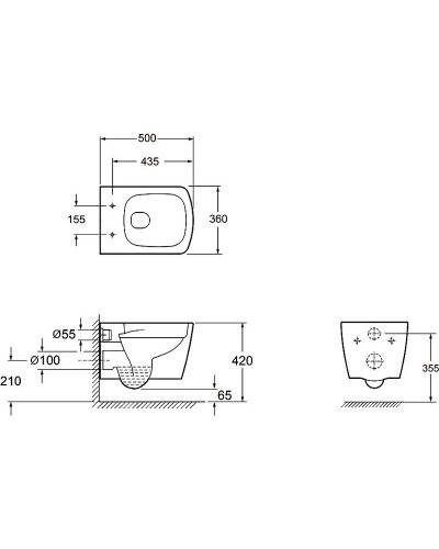 Унитаз Allen Brau Liberty 4.33004.20 подвесной Белый без сиденья