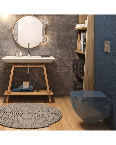 Унитаз Artceram File 2.0 FLV004 42 00 подвесной Petrolio без сиденья