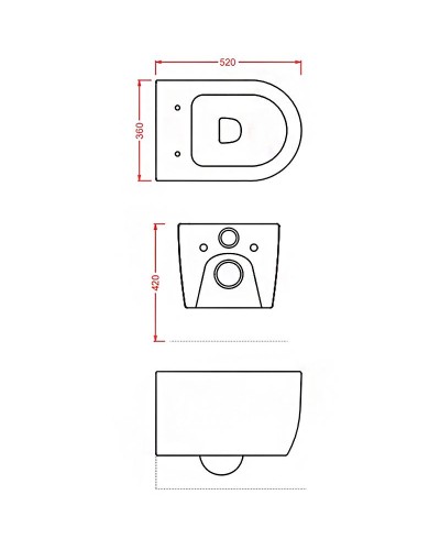 Унитаз Artceram Monet MNV001 01 00 подвесной Белый без сиденья