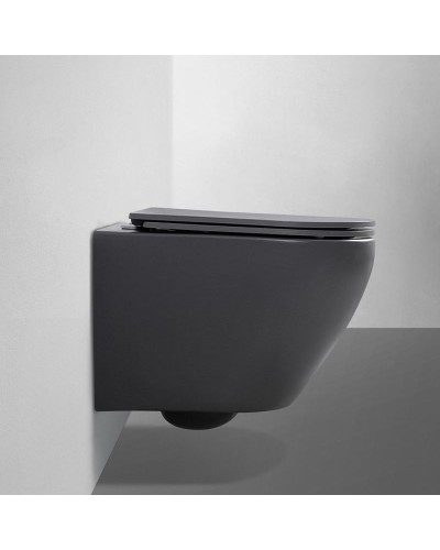 Унитаз Abber Bequem AC1101MG подвесной Серый матовый с сиденьем Микролифт