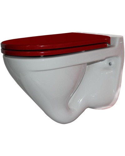 Унитаз Sanita Luxe Attica Luxe Color Red ATCSLWH0111 Белый с красным сиденьем Микролифт
