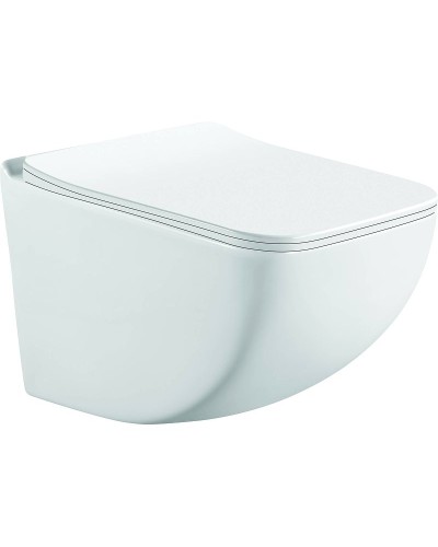 Унитаз CeramaLux K255 подвесной с сиденьем Микролифт