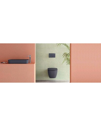 Унитаз биде Creavit Free FE322-00AM00E-0000 подвесной Антрацит без сиденья