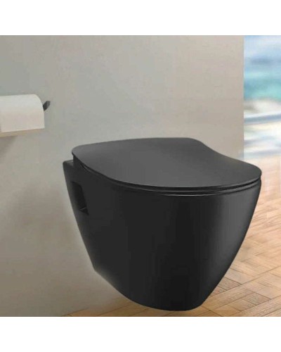Унитаз биде Creavit Terra TP325-00SM00E-0000 подвесной Черный матовый без сиденья
