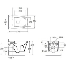 Унитаз Azzurra Hera HEVKSPE00000BI подвесной без сиденья
