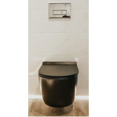 Унитаз Creto Logan L1 1001-002-L1BLMAT подвесной Черный матовый с сиденьем Микролифт