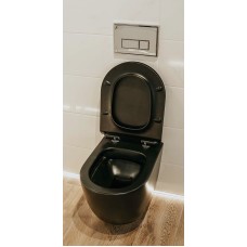 Унитаз Creto Logan L1 1001-002-L1BLMAT подвесной Черный матовый с сиденьем Микролифт