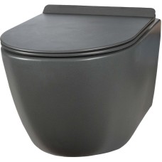 Унитаз Creto Logan L1 1001-003-L1GMAT подвесной Серый матовый с сиденьем Микролифт