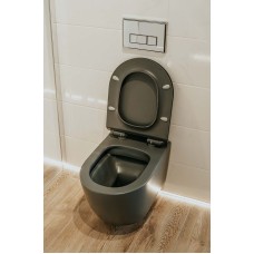 Унитаз Creto Logan L1 1001-003-L1GMAT подвесной Серый матовый с сиденьем Микролифт