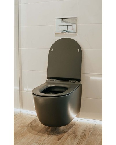 Унитаз Creto Logan L1 1001-003-L1GMAT подвесной Серый матовый с сиденьем Микролифт