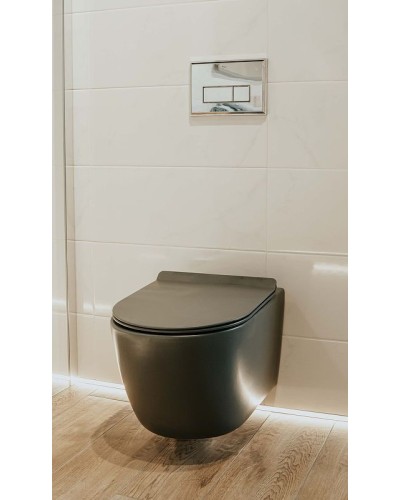 Унитаз Creto Logan L1 1001-003-L1GMAT подвесной Серый матовый с сиденьем Микролифт