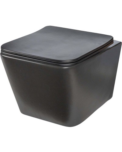 Унитаз Creto Logan L2 1002-002-L2BLMAT подвесной Черный матовый с сиденьем Микролифт