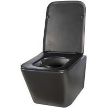 Унитаз Creto Logan L2 1002-002-L2BLMAT подвесной Черный матовый с сиденьем Микролифт