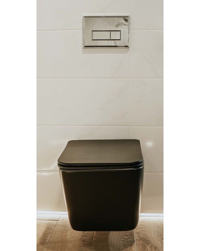 Унитаз Creto Logan L2 1002-002-L2BLMAT подвесной Черный матовый с сиденьем Микролифт
