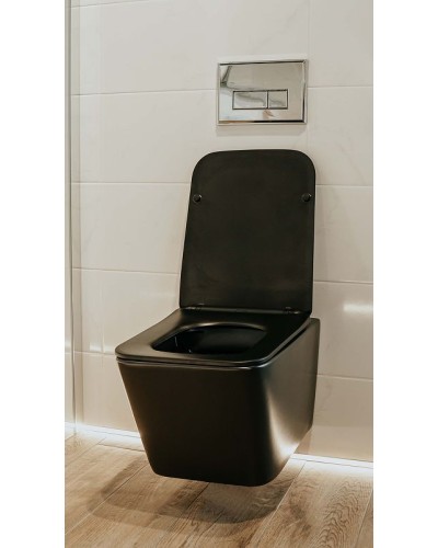 Унитаз Creto Logan L2 1002-002-L2BLMAT подвесной Черный матовый с сиденьем Микролифт