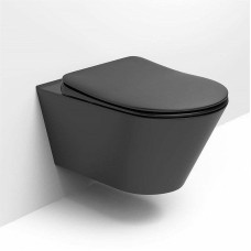 Унитаз Creto Logan L3 1003-002-L3BlMat подвесной Черный матовый без сиденья