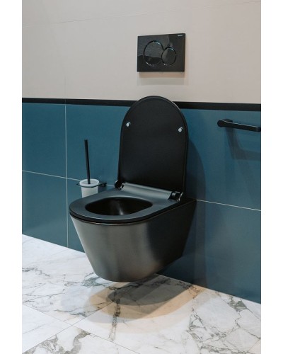 Унитаз Creto Logan L3 1003-002-L3BlMat подвесной Черный матовый без сиденья