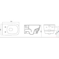 Унитаз биде Boheme Bello 971-2-MW подвесной Белый матовый без сиденья