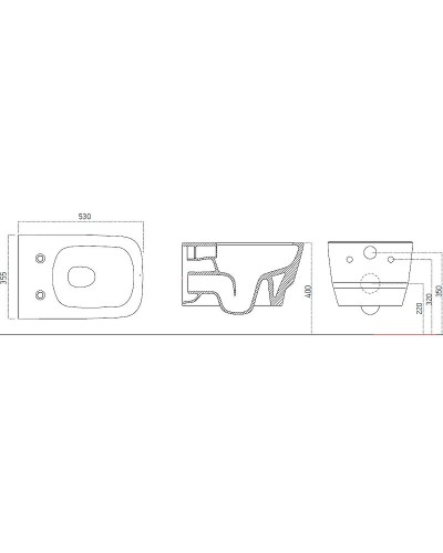 Унитаз биде Boheme Bello 971-2-MW подвесной Белый матовый без сиденья