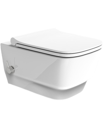 Унитаз биде Boheme Bello 971-2-W подвесной Белый глянец без сиденья