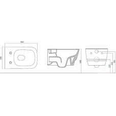 Унитаз Boheme Bello 971-B подвесной Черный матовый без сиденья