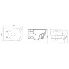 Унитаз Boheme Bello 971-MW подвесной Белый матовый без сиденья