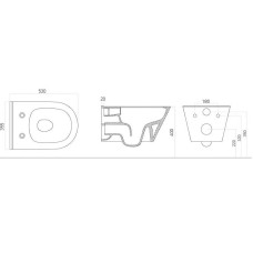 Унитаз Boheme Bello 971-W подвесной Белый глянец без сиденья