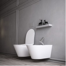 Унитаз биде Boheme Avva 972-2-MW подвесной Белый матовый без сиденья