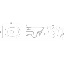 Унитаз биде Boheme Avva 972-2-MW подвесной Белый матовый без сиденья