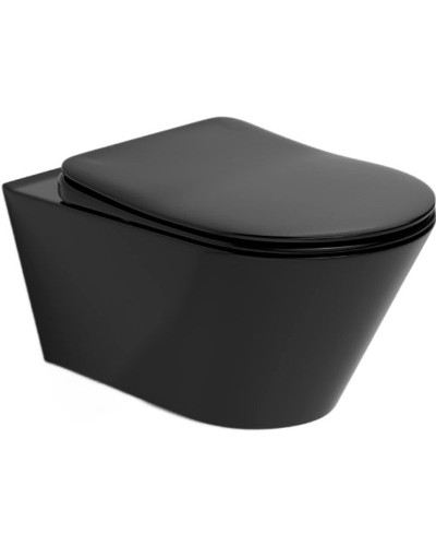 Унитаз Boheme Avva 972-B подвесной Черный матовый без сиденья