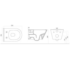 Унитаз Boheme Avva 972-B подвесной Черный матовый без сиденья