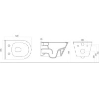 Унитаз Boheme Avva 972-MW подвесной Белый матовый без сиденья