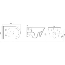 Унитаз Boheme Avva 972-MW подвесной Белый матовый без сиденья