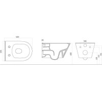 Унитаз Boheme Avva 972-W подвесной Белый глянец без сиденья