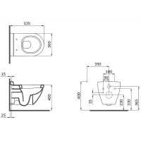 Унитаз Bocchi Taormina Arch 1012-020-0129 подвесной Антрацит матовый без сиденья