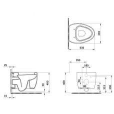 Унитаз Bocchi Etna 1116-019-0129 подвесной Красный глянцевый без сиденья