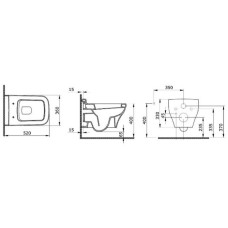 Унитаз Bocchi Scala 1080-019-0129 подвесной Красный глянцевый без сиденья