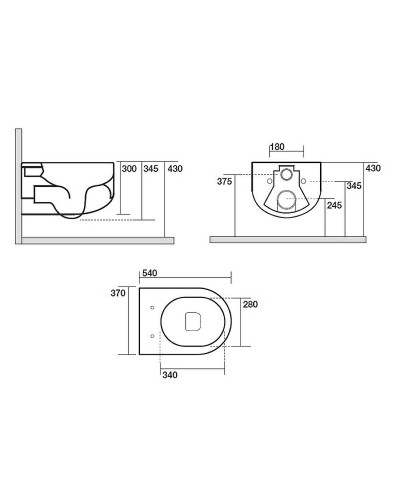 Унитаз Kerasan Flo 311130 подвесной Белый матовый без сиденья