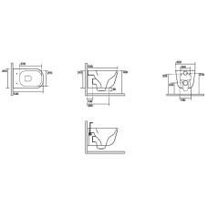 Унитаз Kerasan Tribeca 511489 подвесной Ferro matt без сиденья