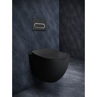 Унитаз Ravak Uni Chrome RimOff X01794 подвесной Черный без сиденья