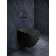 Унитаз Ravak Uni Chrome RimOff X01794 подвесной Черный без сиденья