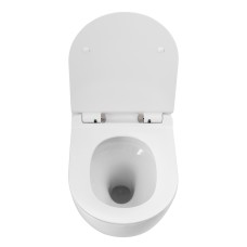 Унитаз подвесной безободковый смыв TORNADO с сиденьем BelBagno SFERA-TOR BB046CH-TOR/BB2111SC