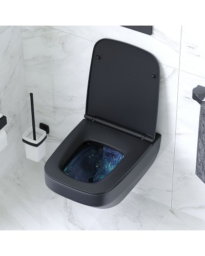 Унитаз AM.PM Inspire V2.0 C50A1700MBSC подвесной Черный матовый с сиденьем микролифт