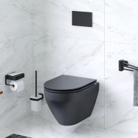 Унитаз AM.PM Spirit V2.0 C701700MBSC подвесной Черный матовый с сиденьем микролифт