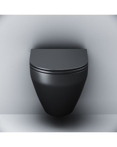 Унитаз AM.PM Spirit V2.0 C701700MBSC подвесной Черный матовый с сиденьем микролифт
