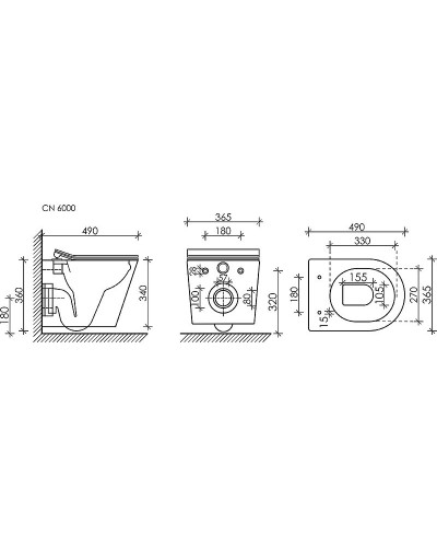 Унитаз Ceramica Nova Balearica CN6000 подвесной Белый с сиденьем Микролифт